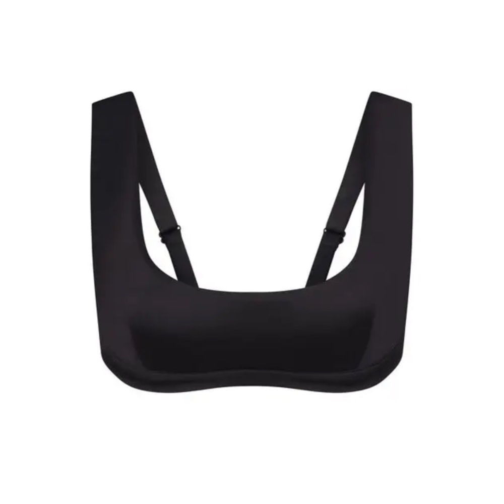 SKIMS Black Scoop Neck Bra